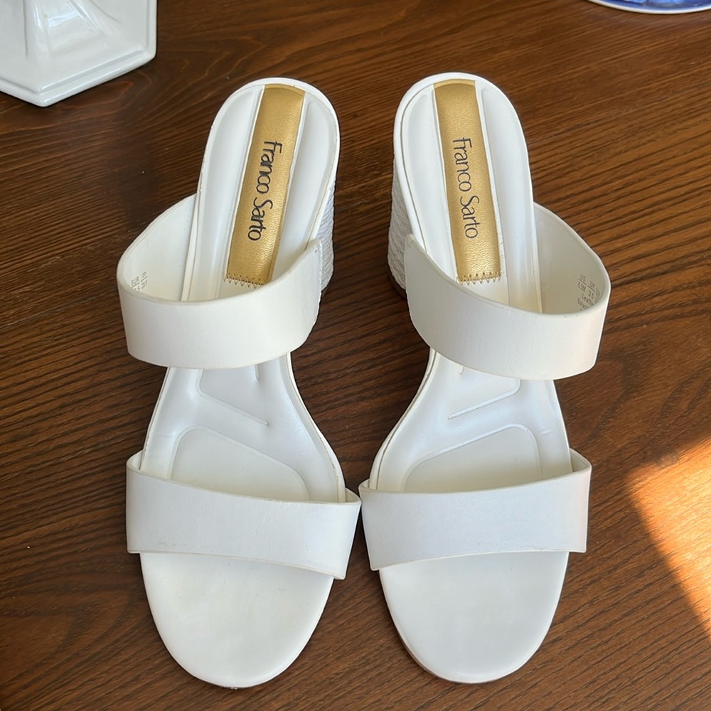 Franco Sarto White Sandals